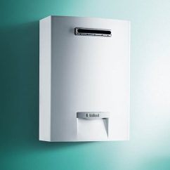 SCALDABAGNO A GAS VAILLANT PER ESTERNO OUTSIDEMAG 178/1-5 RT LOW NOX 17 LT METANO O GPL - NEW COMPLETO DI KIT FUMI