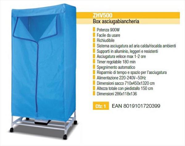 Zephir ZHV500 stendino e filo asciugabiancheria Stendibiancheria elettrico Blu - immagine 2