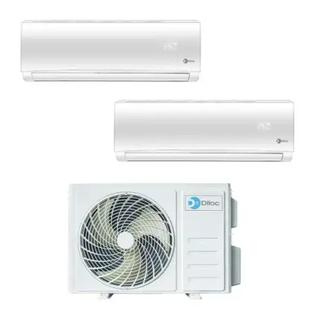 DILOC CLIMATIZZATORE OASI DUAL 9000+9000 E UNITA' ESTERNA 14000 BTU INVERTER WI-FI